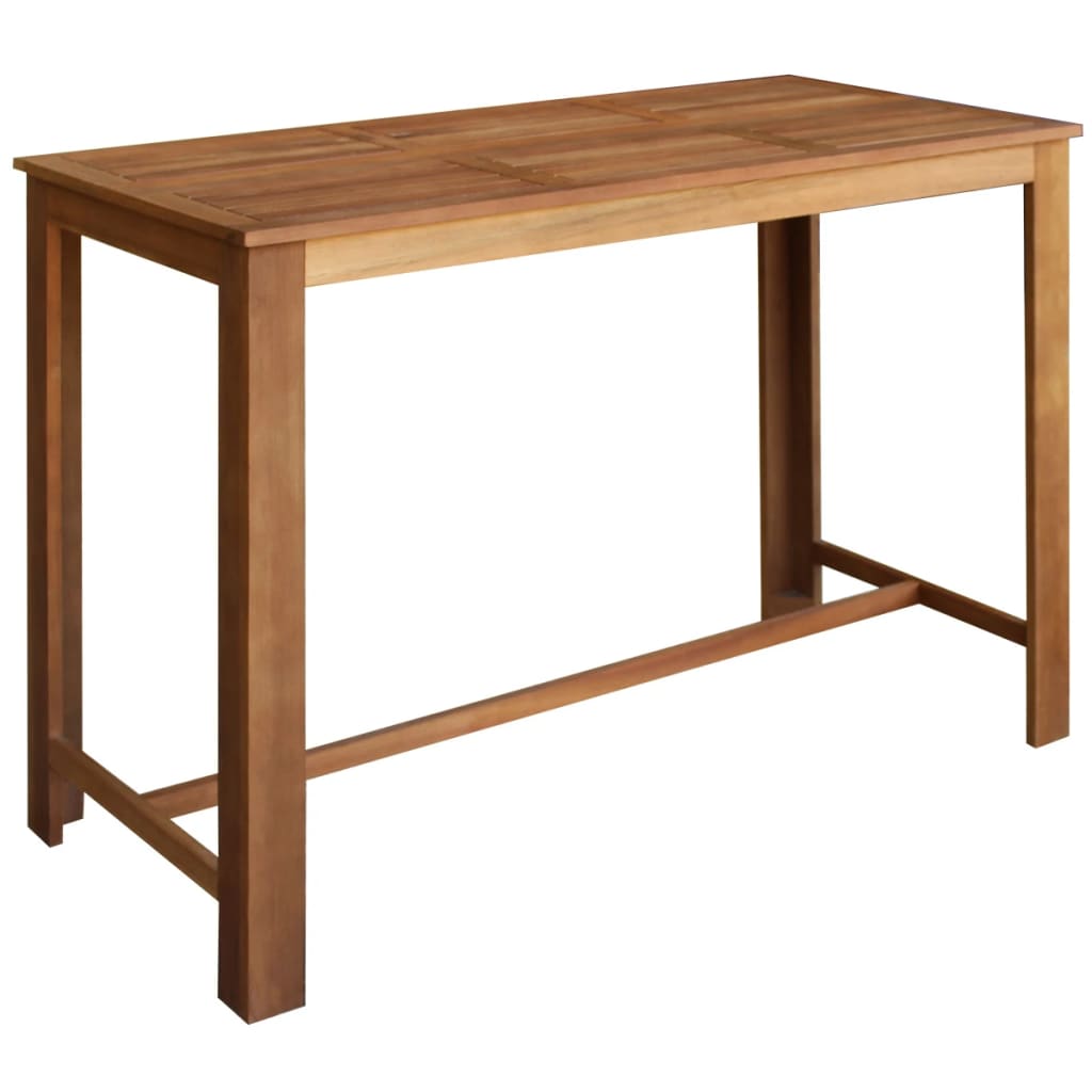 vidaXL Bar Table Solid Acacia Wood 59"x27.6"x41.3"