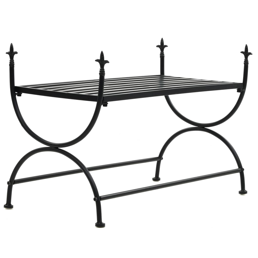 vidaXL Bench Vintage Style Metal 32.7"x16.5"x21.7" Black