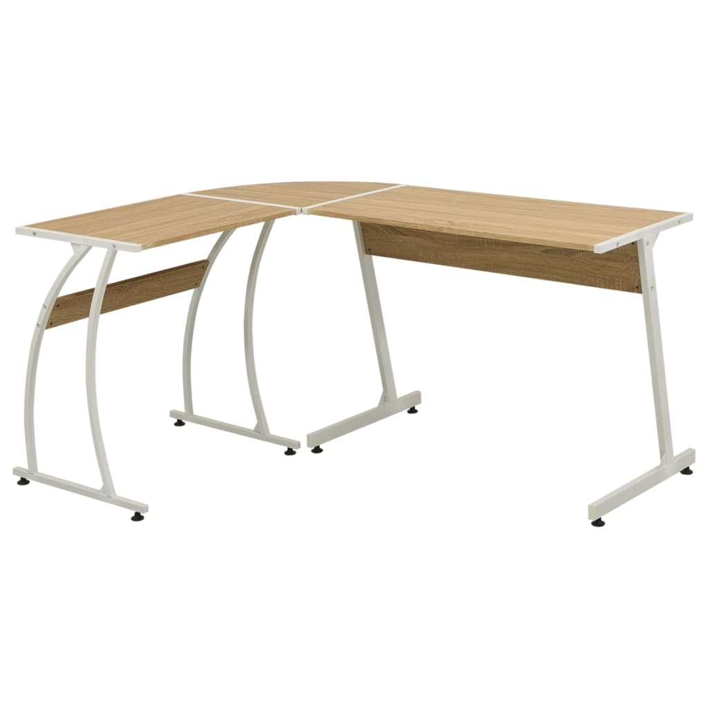 vidaXL Corner Desk L-Shaped Oak 