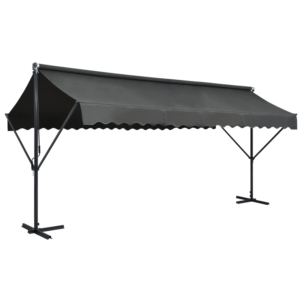 vidaXL Free Standing Awning 196.9"x118.1" Anthracite