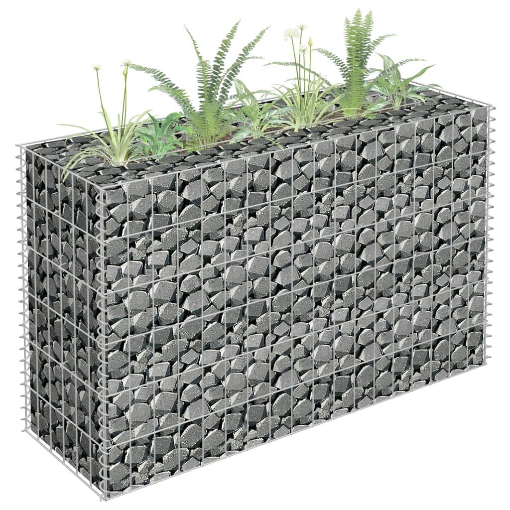 vidaXL Gabion Raised Bed Galvanized Steel 35.4"x11.8"x23.6"