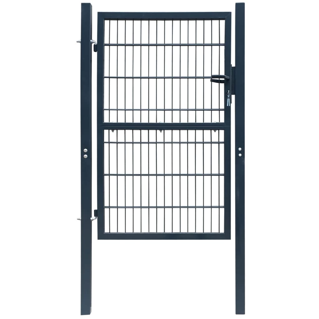 vidaXL 2D Fence Gate (Single) Anthracite Gray 41.7" x 90.6"