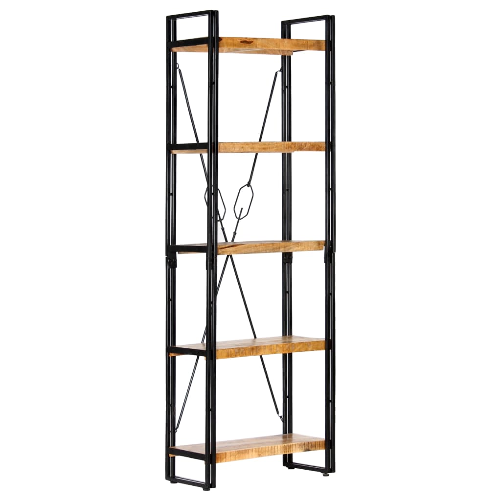 vidaXL 5-Tier Bookcase 23.6x11.8"x70.9" Solid Mango Wood"