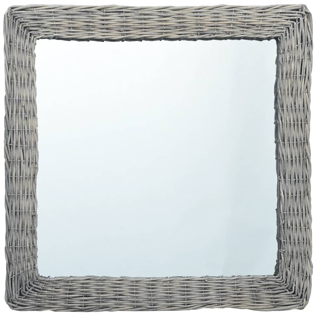 vidaXL Mirror 23.6"x23.6" Wicker