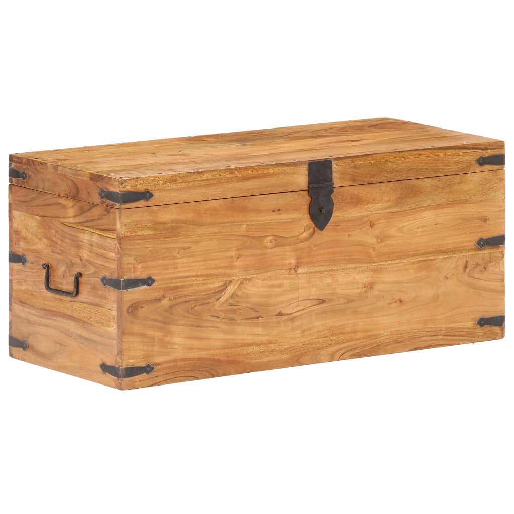 vidaXL Chest 35.4"x15.7"x15.7" Solid Acacia Wood