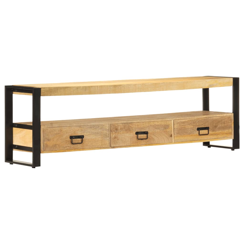 vidaXL TV Cabinet 59.1"x11.8"x17.7" Solid Mango Wood