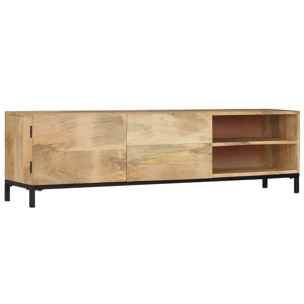 vidaXL TV Cabinet 57.0"x11.8"x16.1" Solid Mango Wood