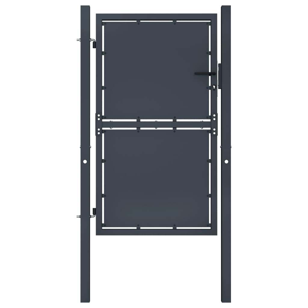 vidaXL Garden Gate Steel 39.4"x49.2" Anthracite