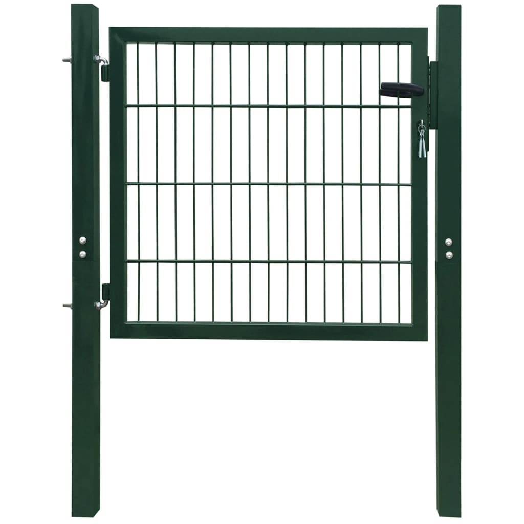 vidaXL 2D Fence Gate (Single) Green 41.7" x 51.2"