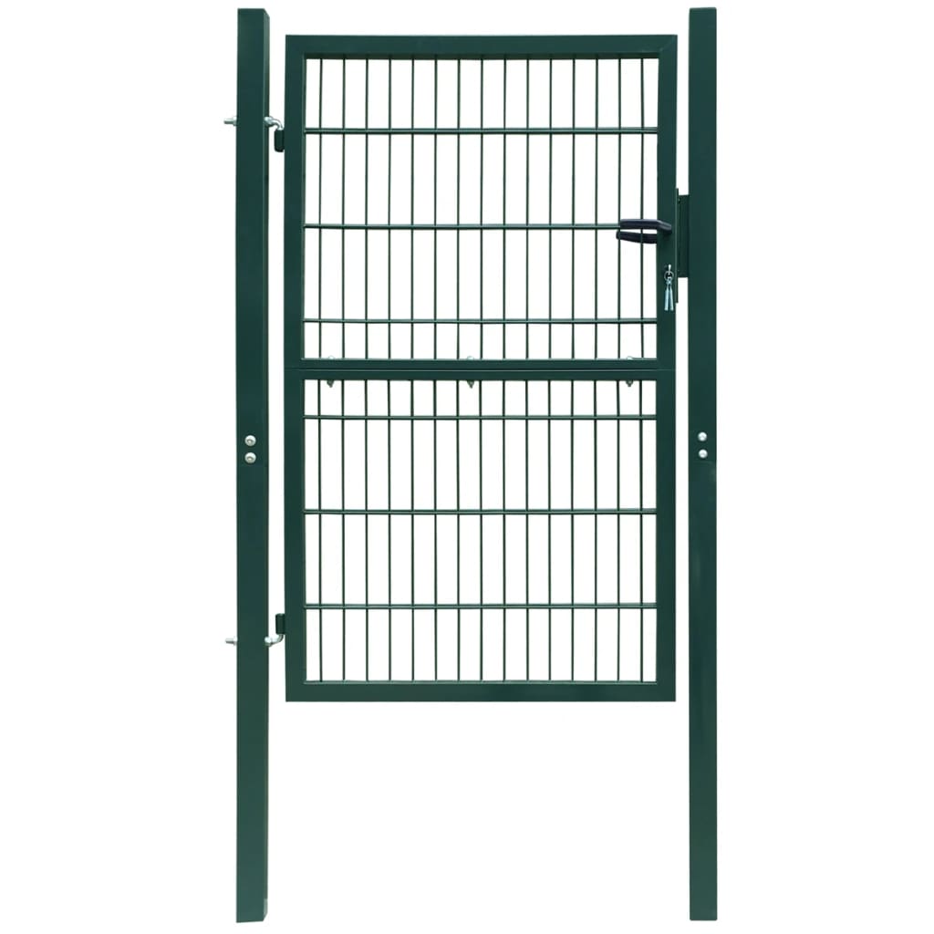 vidaXL 2D Fence Gate (Single) Green 41.7" x 74.8"