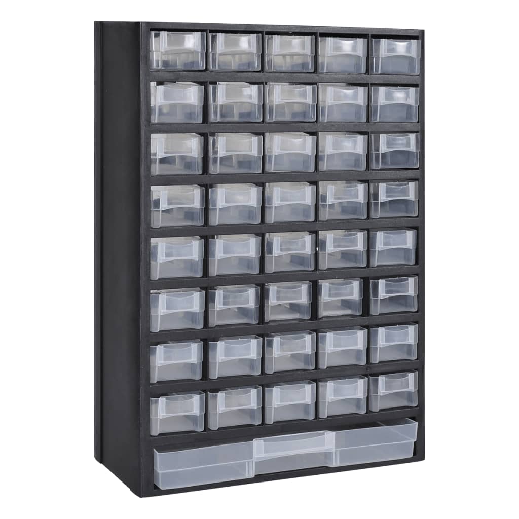 vidaXL 41-Drawer Plastic Storage Cabinet Tool Box