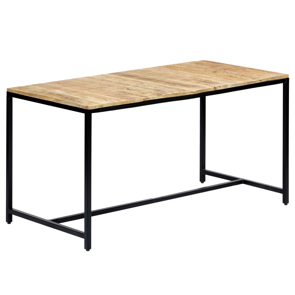 vidaXL Dining Table 55.1"x27.6"x29.5" Solid Rough Mango Wood