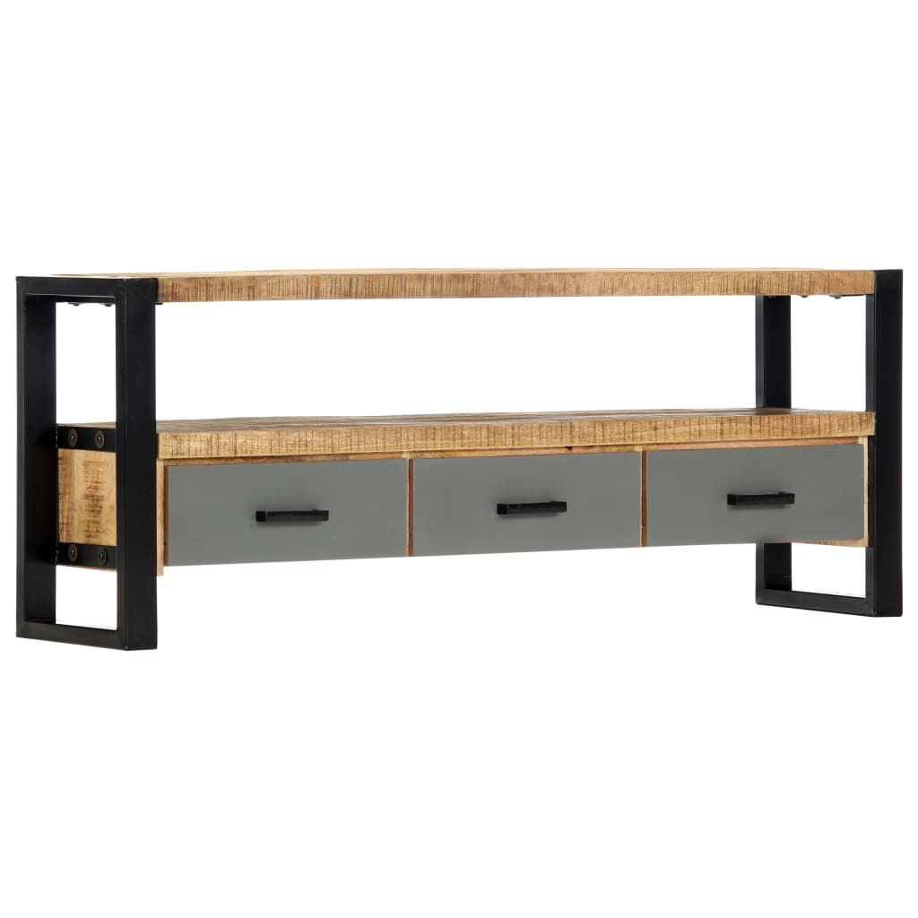 vidaXL TV Cabinet 51.2"x11.8"x19.7" Solid Mango Wood