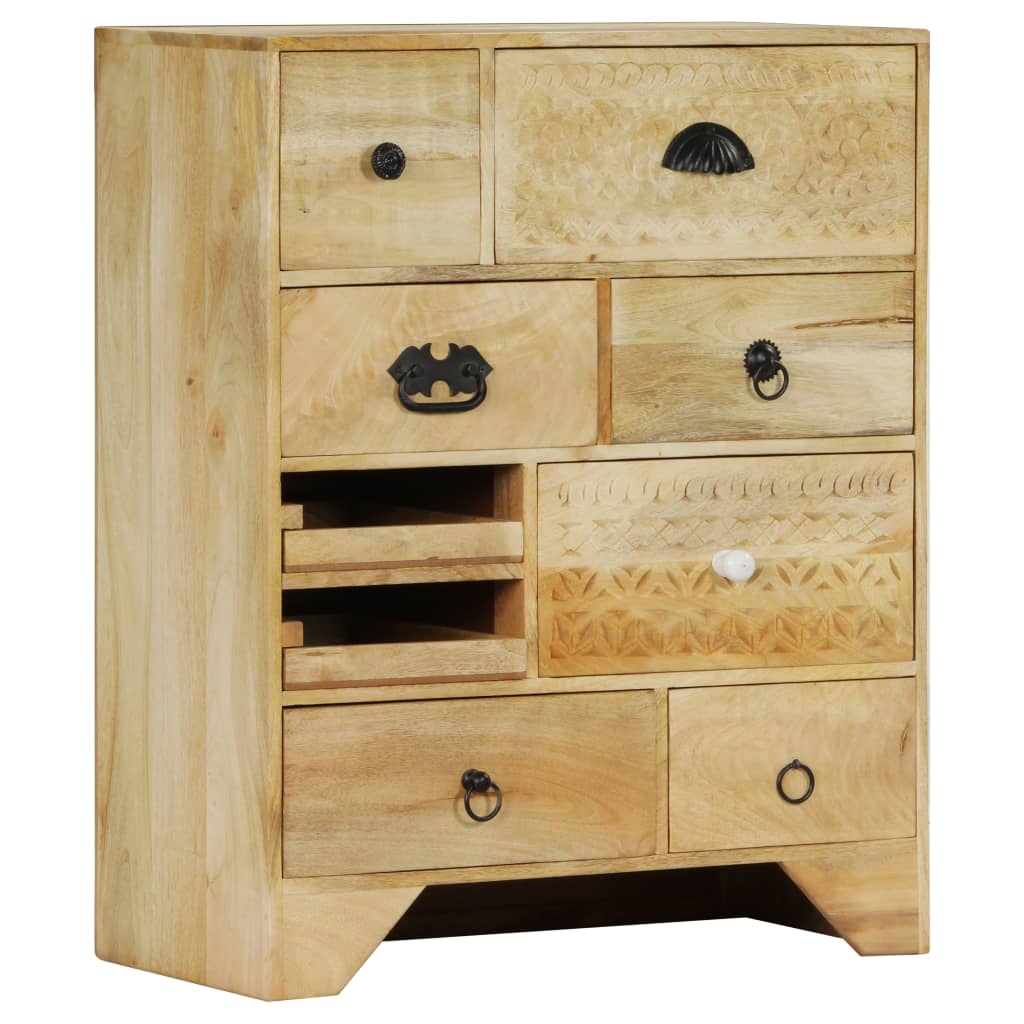 vidaXL Chest of Drawers 23.6"x11.8"x29.5"Solid Mango Wood