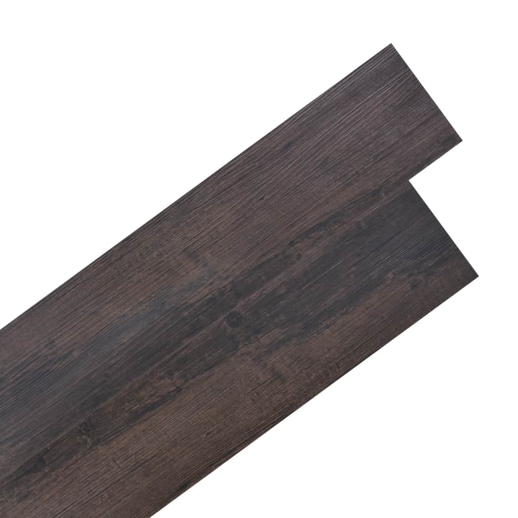 vidaXL Self-adhesive PVC Flooring Planks 54 ft2 0.08" Dark Brown