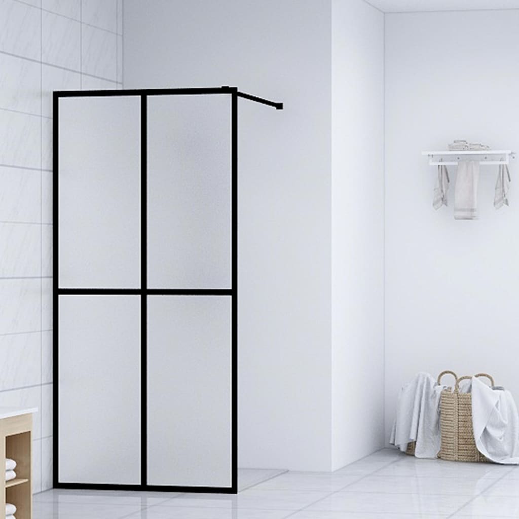 vidaXL Walk-in Shower Screen Frosted Tempered Glass 46.5"x74.8"