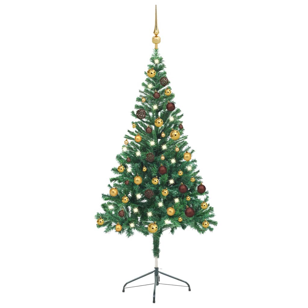 vidaXL Artificial Christmas Tree with LEDs&Ball Set 59.1" 380 Branches