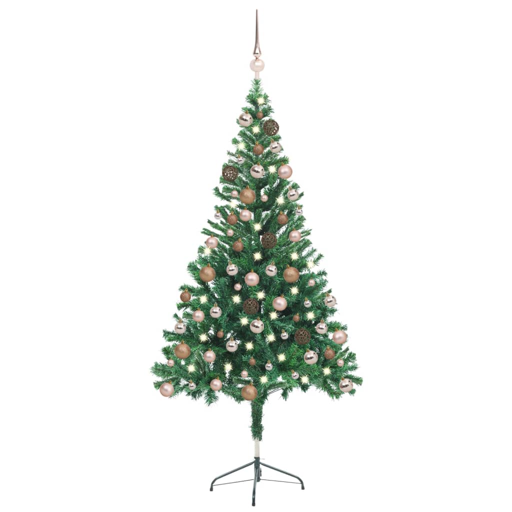 vidaXL Artificial Christmas Tree with LEDs&Ball Set 59.1" 380 Branches