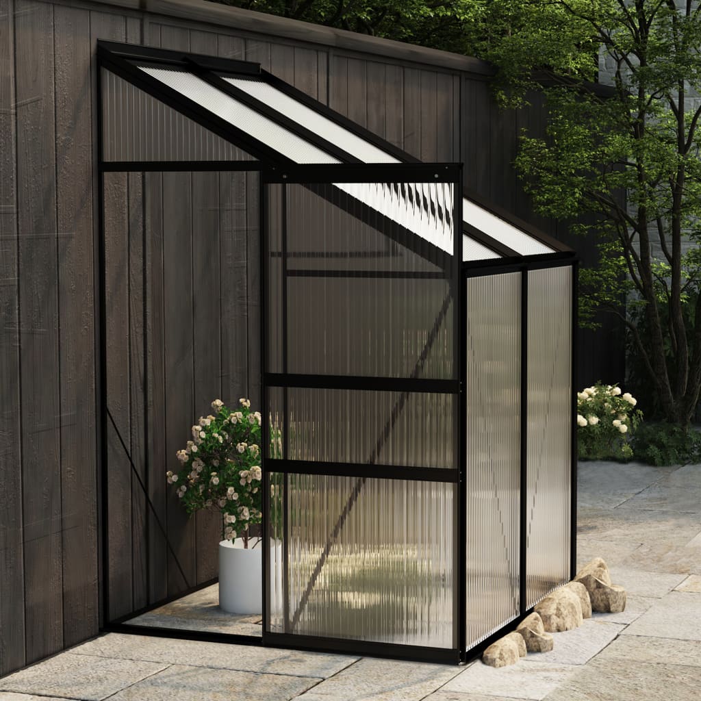 vidaXL Greenhouse Anthracite Aluminum 91.4 ft3