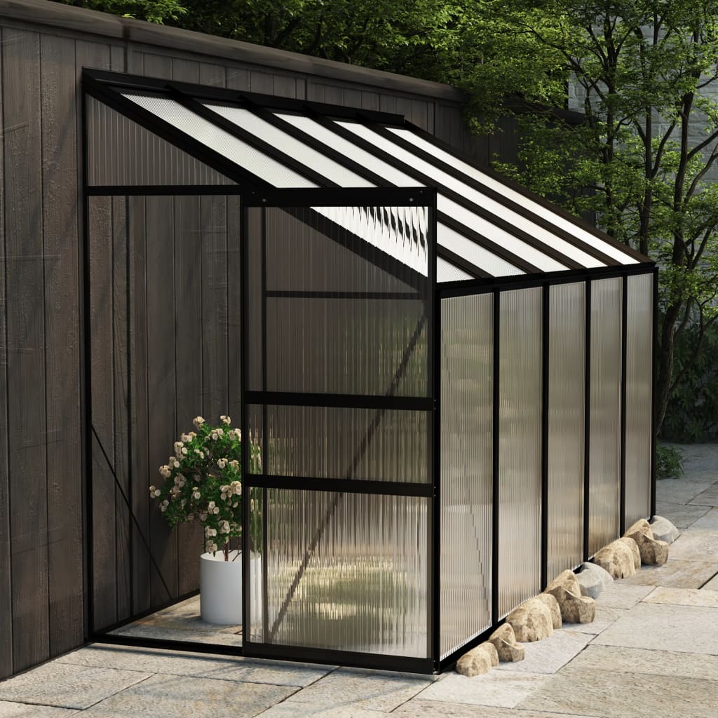 vidaXL Greenhouse Anthracite Aluminum 229.5 ft3