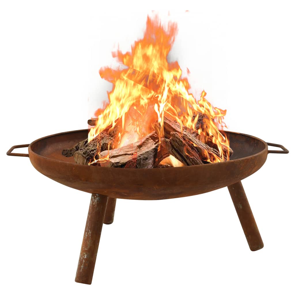 vidaXL Fire Pit 27.6"x23.2"x11" Steel