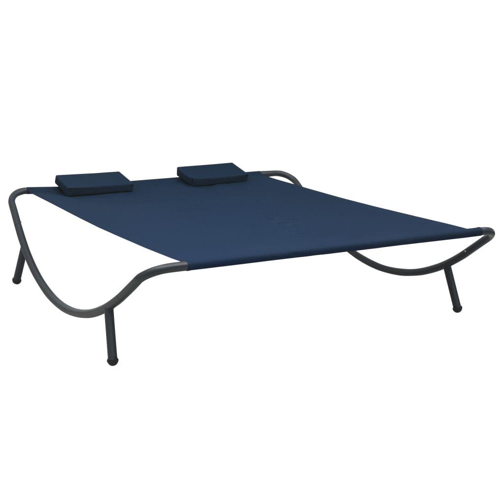 vidaXL Patio Lounge Bed Fabric Blue