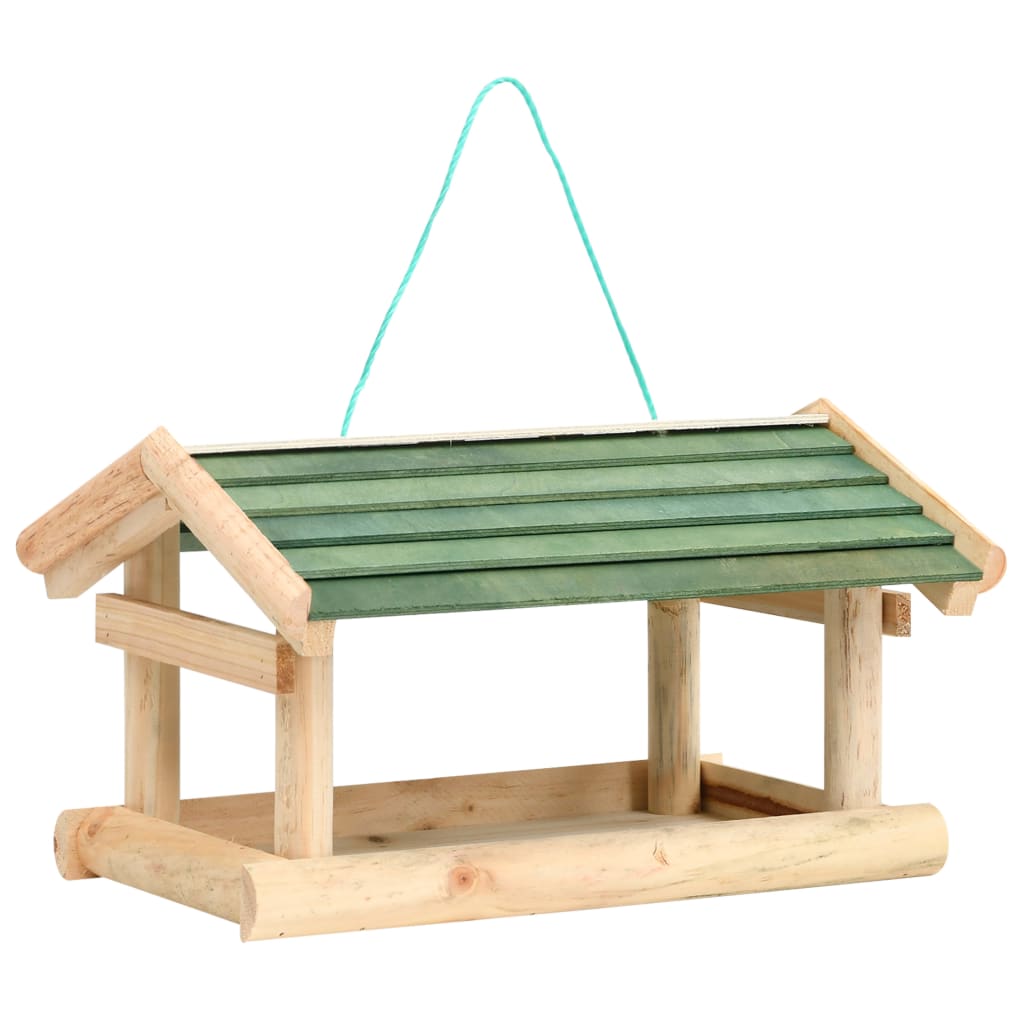 vidaXL Bird Feeder Solid Wood 13.8"x11.6"x8.3"