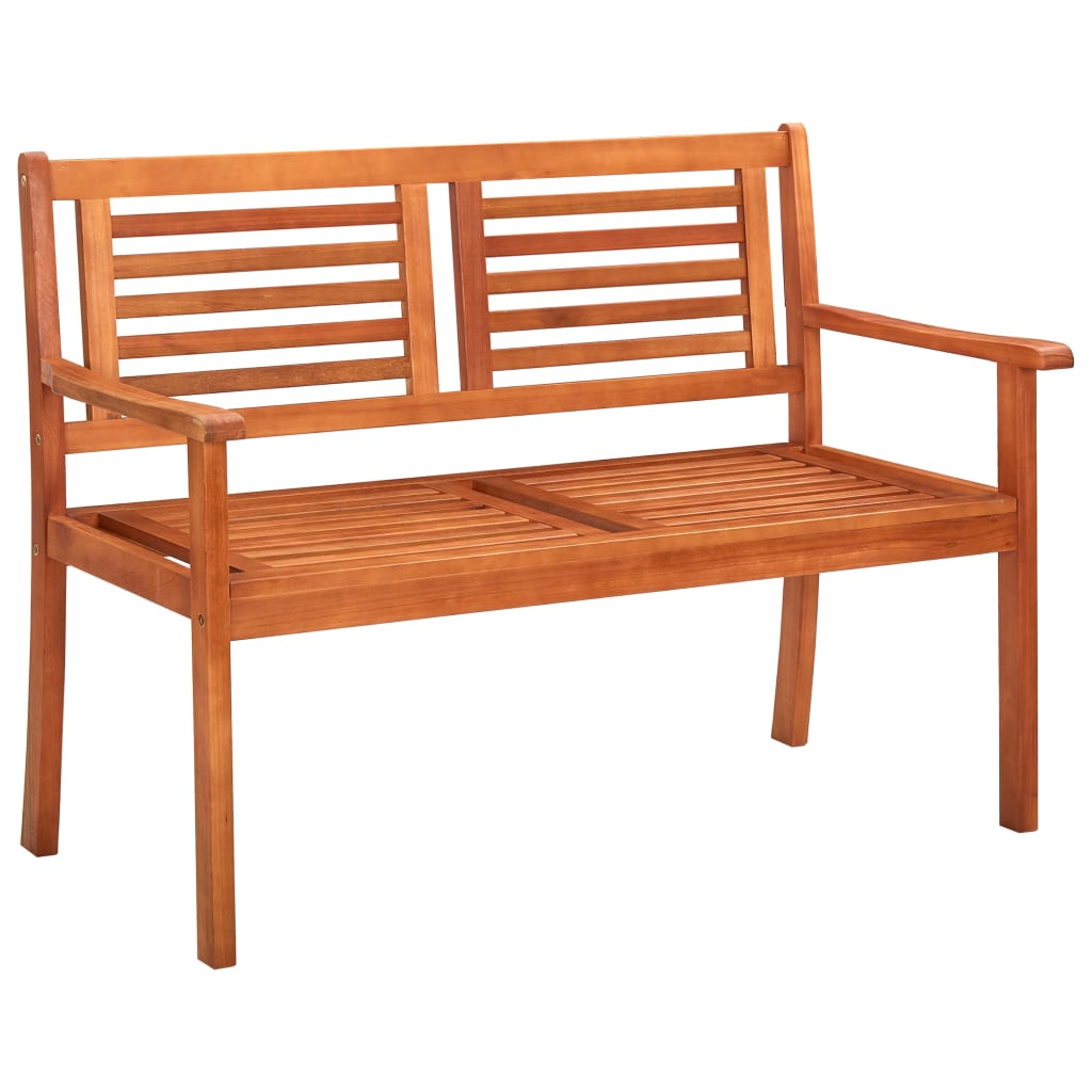 vidaXL 2-Seater Patio Bench 47.2" Solid Eucalyptus Wood