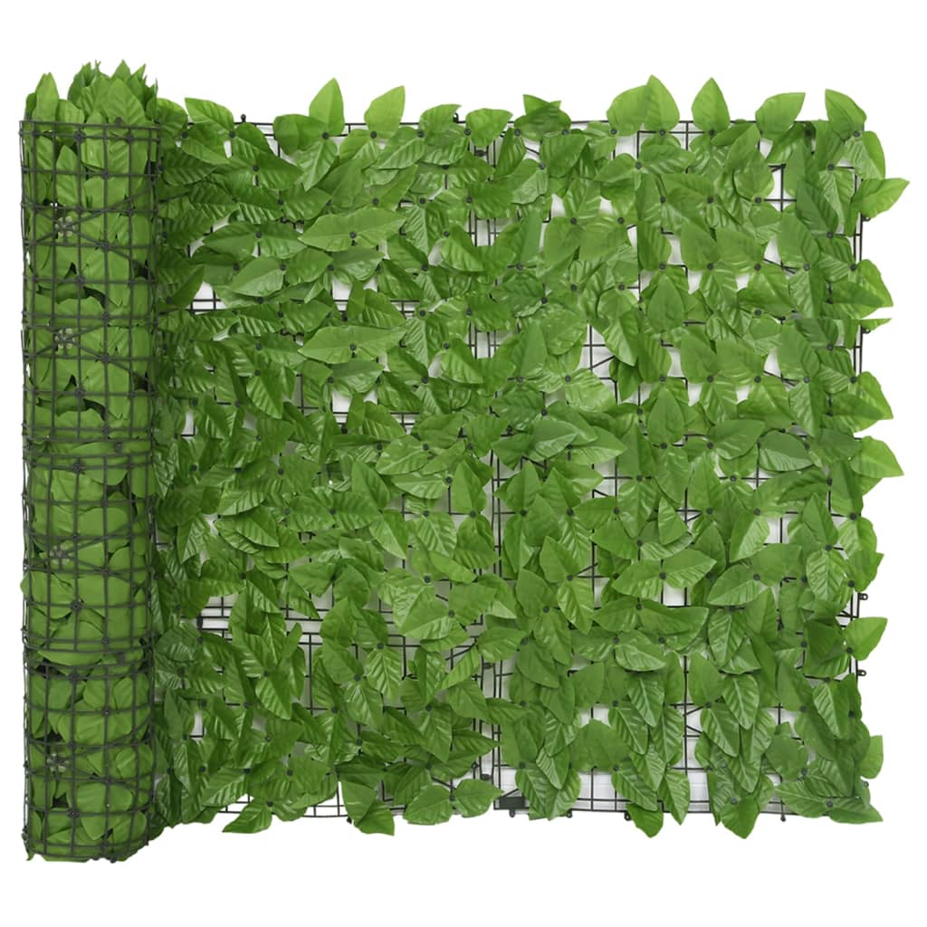 vidaXL Balcony Screen with Green Leaves 236.2"x39.4"