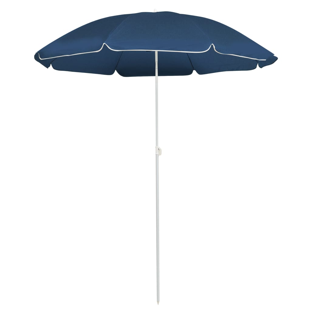 vidaXL Outdoor Parasol with Steel Pole Blue 70.9"