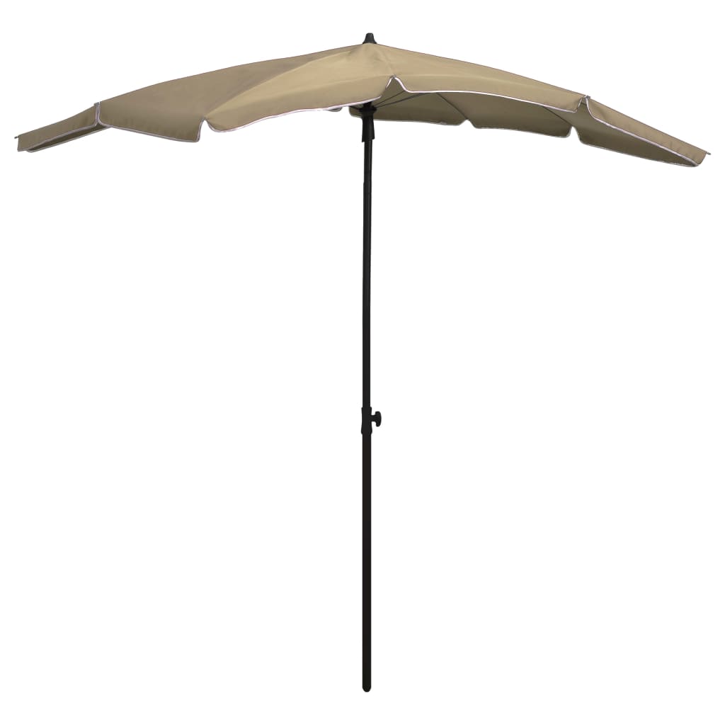 vidaXL Garden Parasol with Pole 78.7"x51.2" Taupe