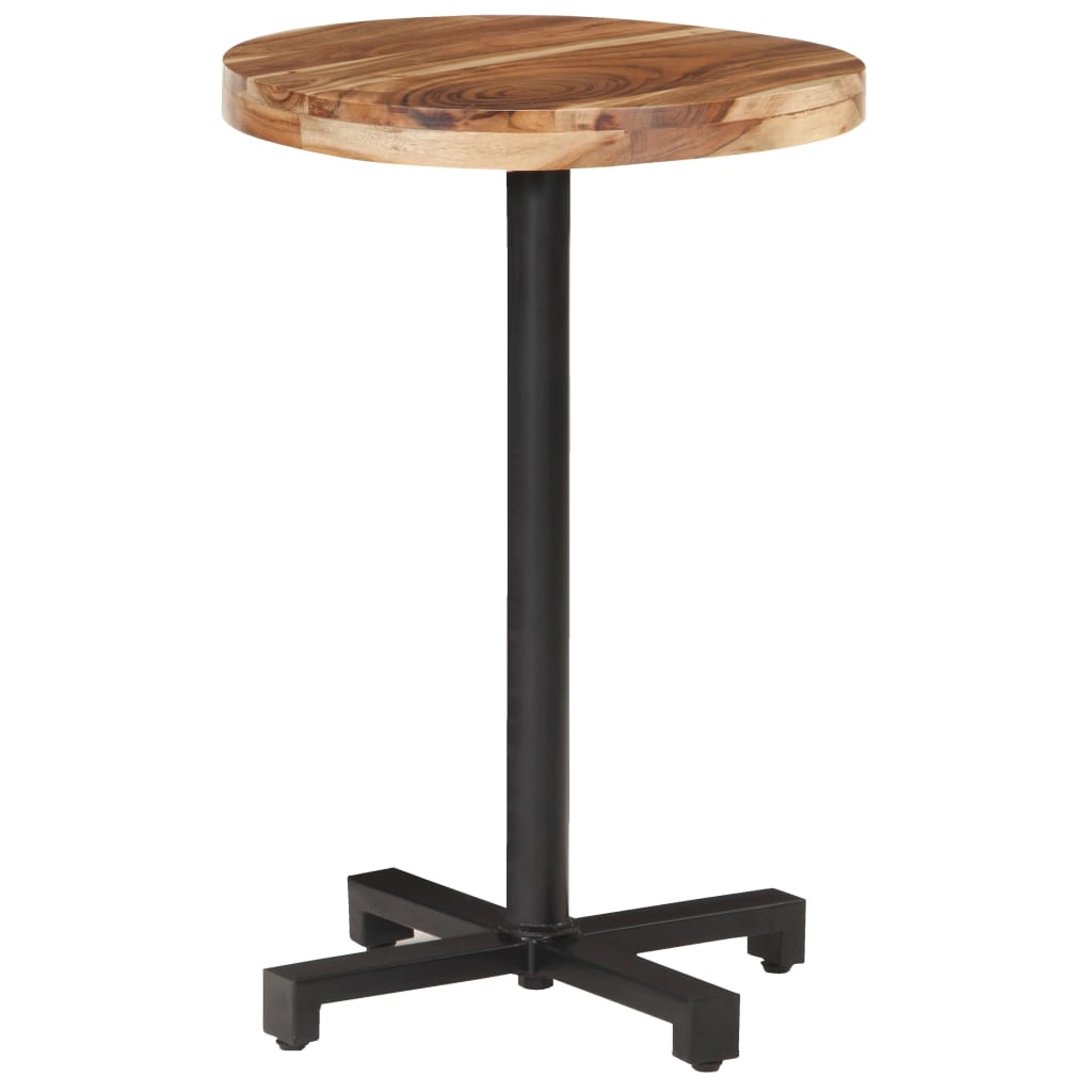 vidaXL Bistro Table Round 19.7"x29.5" Solid Acacia Wood