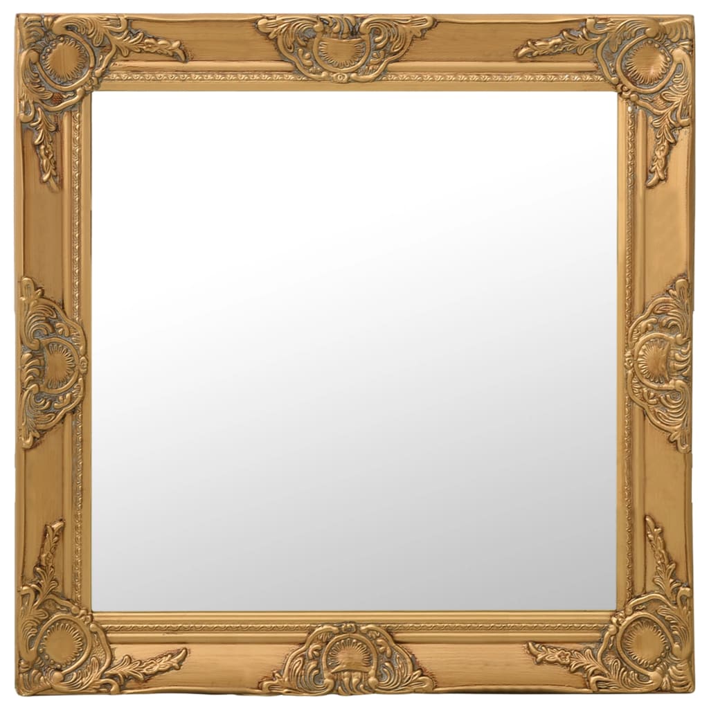 vidaXL Wall Mirror Baroque Style 23.6"x23.6" Gold