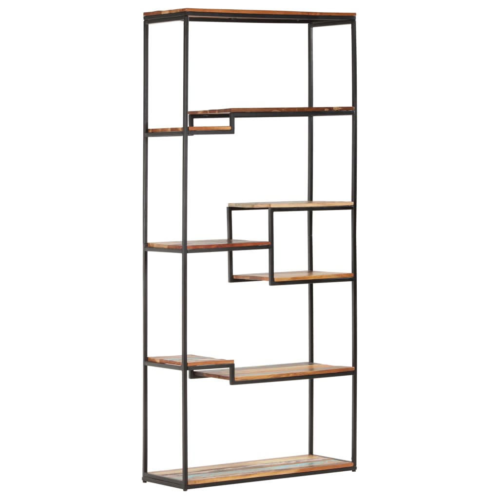 vidaXL Bookcase 31.5"x11.8"x70.9" Solid Reclaimed Wood