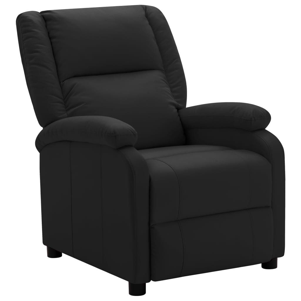 vidaXL Recliner Black Faux Leather