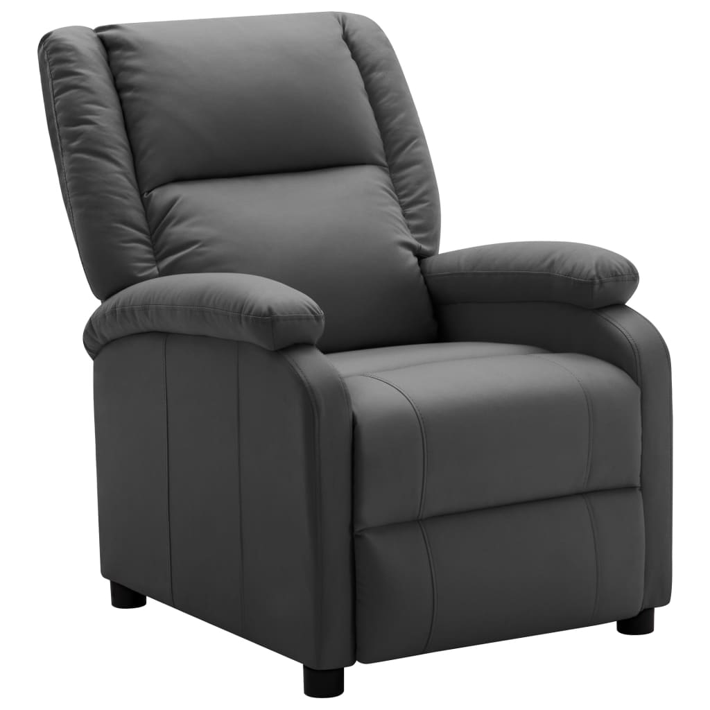 vidaXL Recliner Anthracite Faux Leather