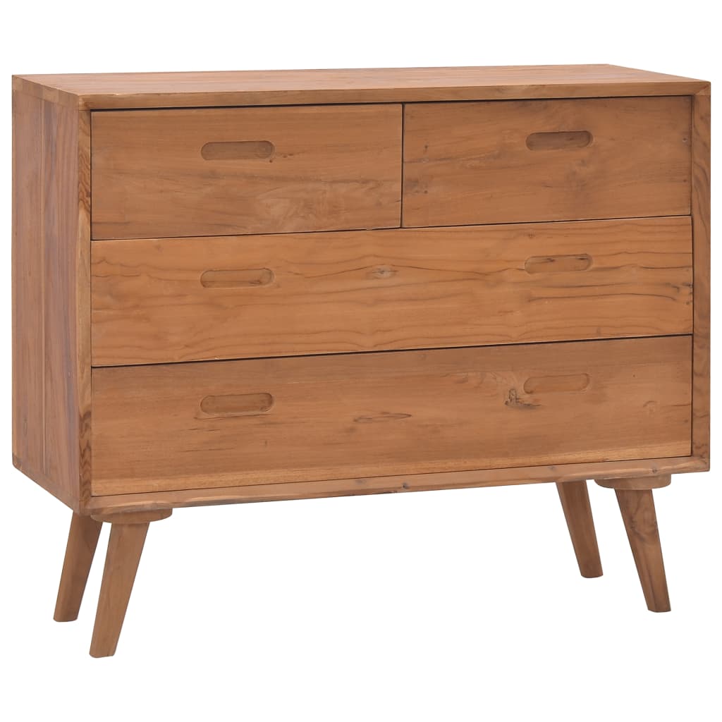 vidaXL Chest of Drawers 35.4"x13.8"x29.5" Solid Teak Wood