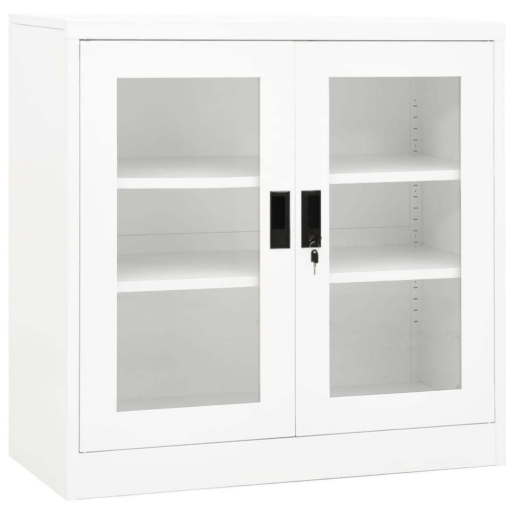 vidaXL Office Cabinet White 35.4"x15.7"x35.4" Steel