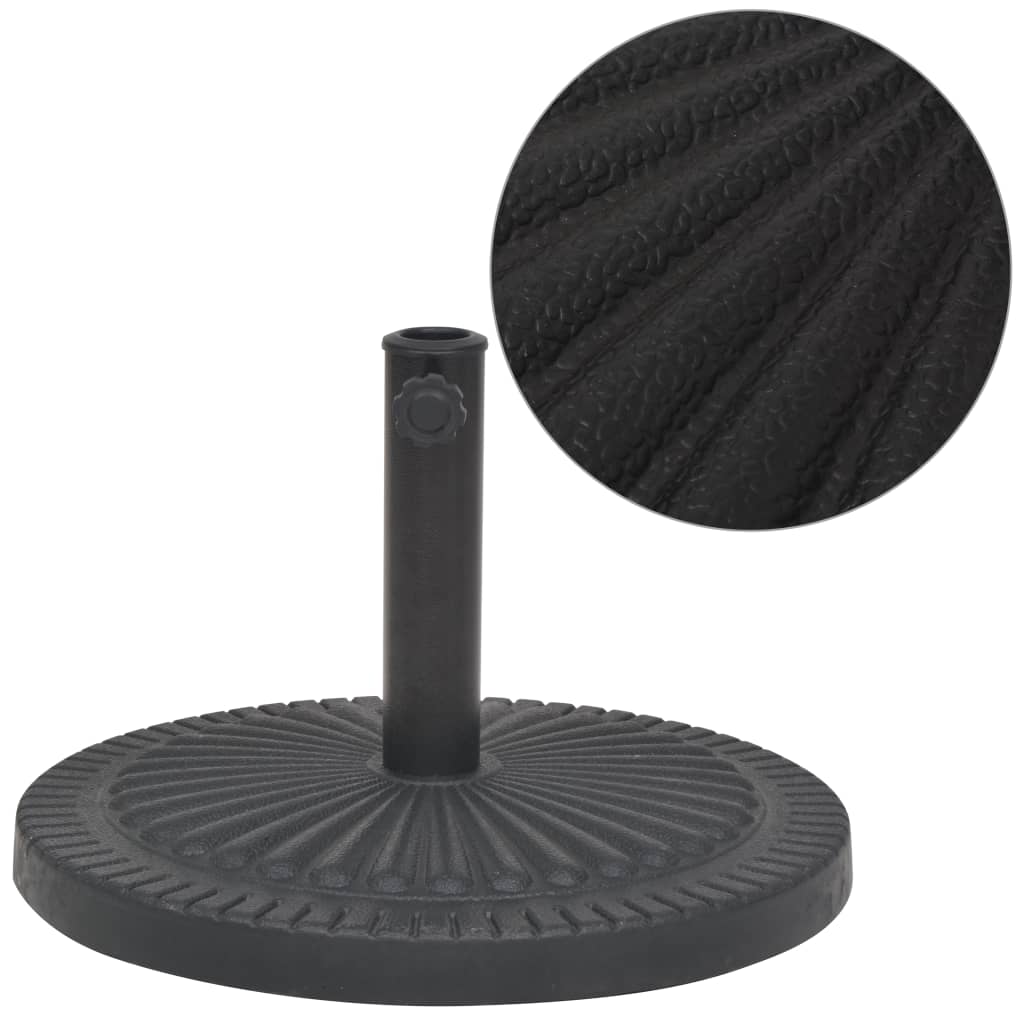 vidaXL Parasol Base Resin Round Black 30.9 lbs