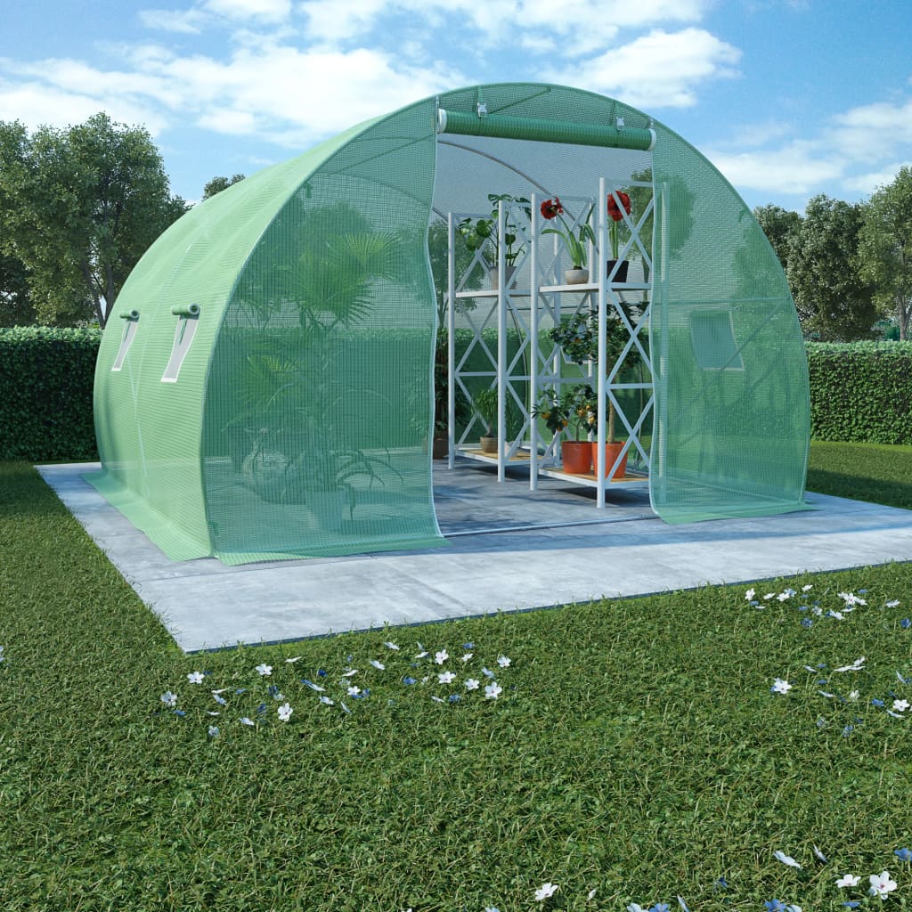 vidaXL Greenhouse 96.9 ft2 118.1"x118.1"x78.7"