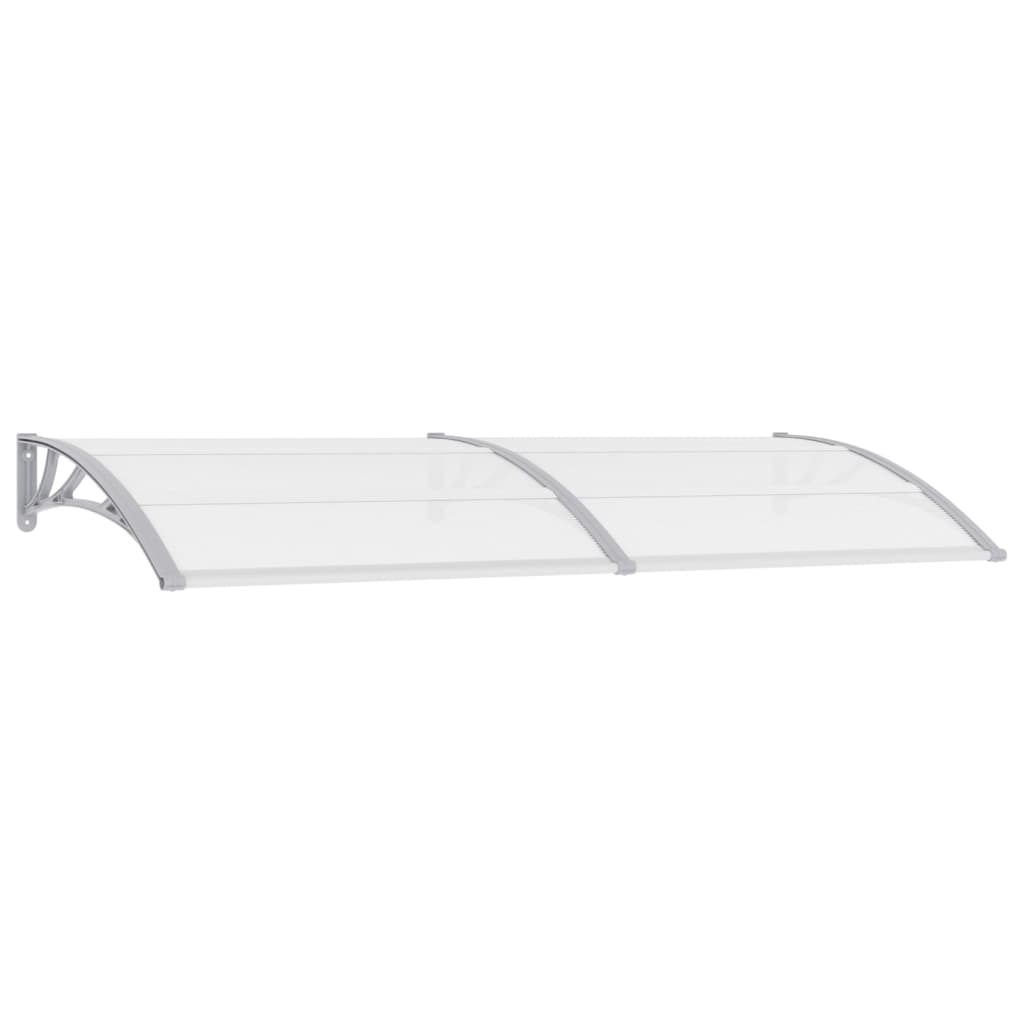 vidaXL Door Canopy Gray 94.5"x39.4" PC