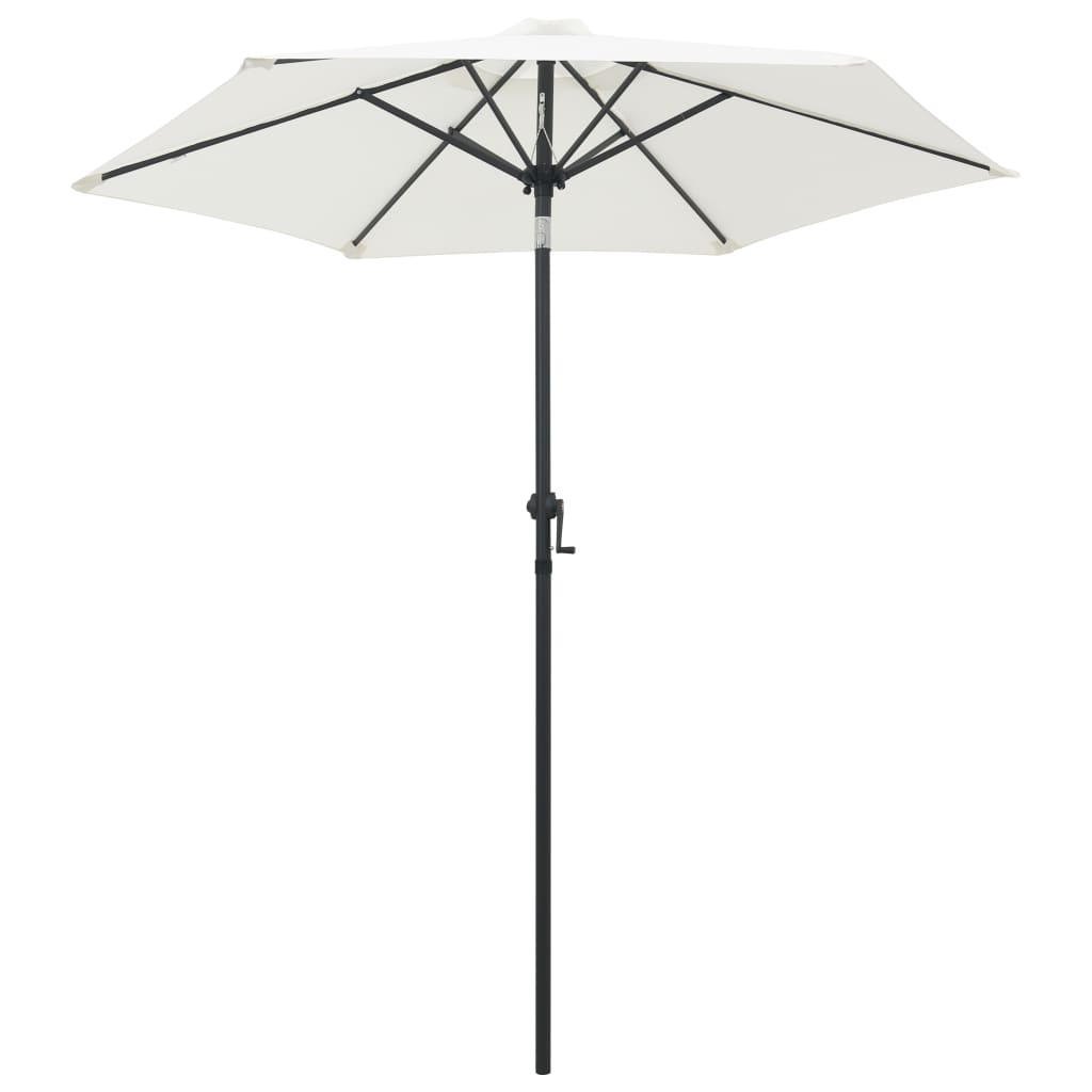 vidaXL Parasol Sand White 78.7"x83.1" Aluminum