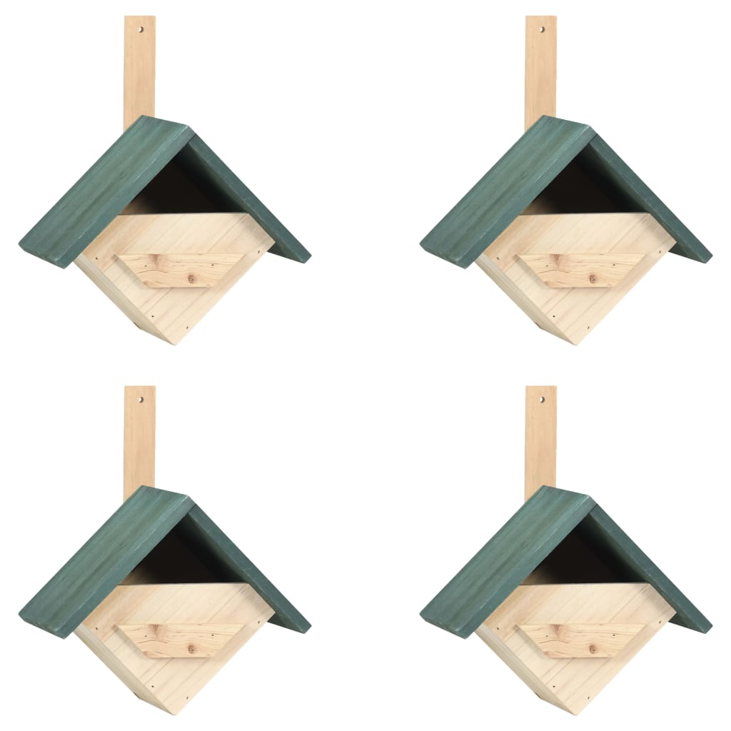 vidaXL Bird Houses 4 pcs 9.4"x6.3"x11.8" Firwood