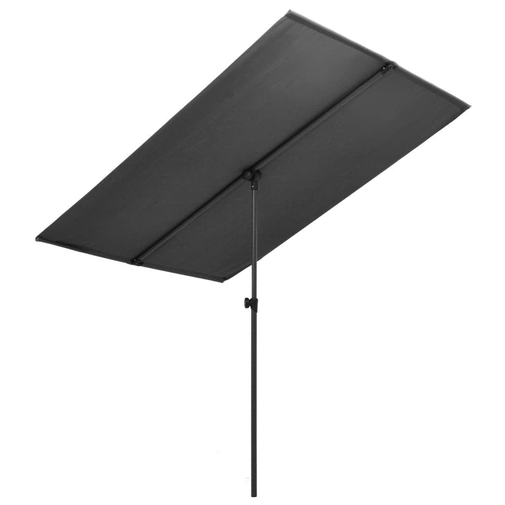 vidaXL Outdoor Parasol with Aluminum Pole 78.7"x59.1" Anthracite