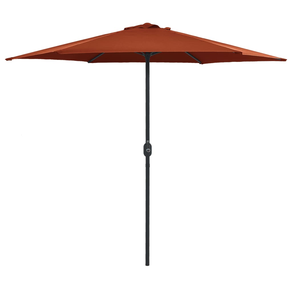 vidaXL Outdoor Parasol with Aluminum Pole 106.3"x96.9" Terracotta