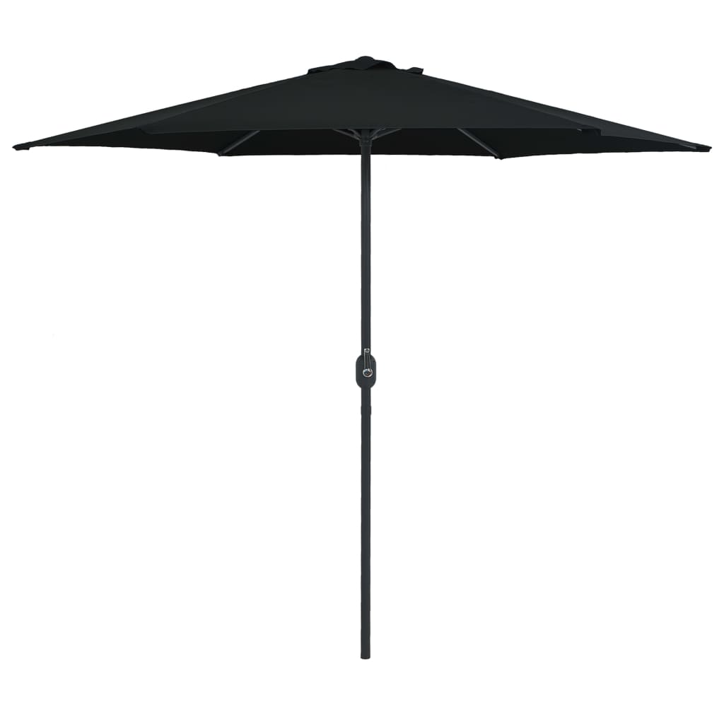 vidaXL Outdoor Parasol with Aluminum Pole 106.3"x96.9" Black