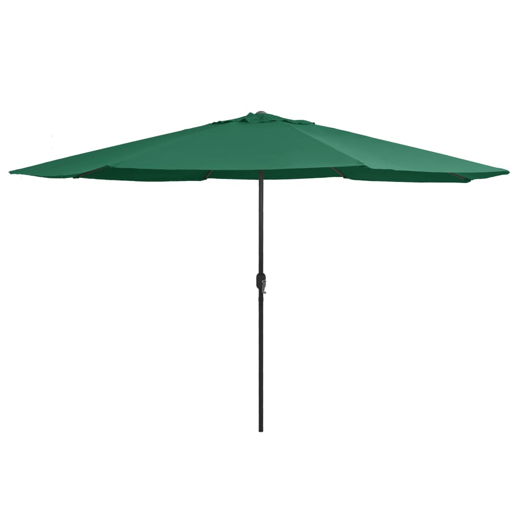 vidaXL Outdoor Parasol with Metal Pole 157.5" Green