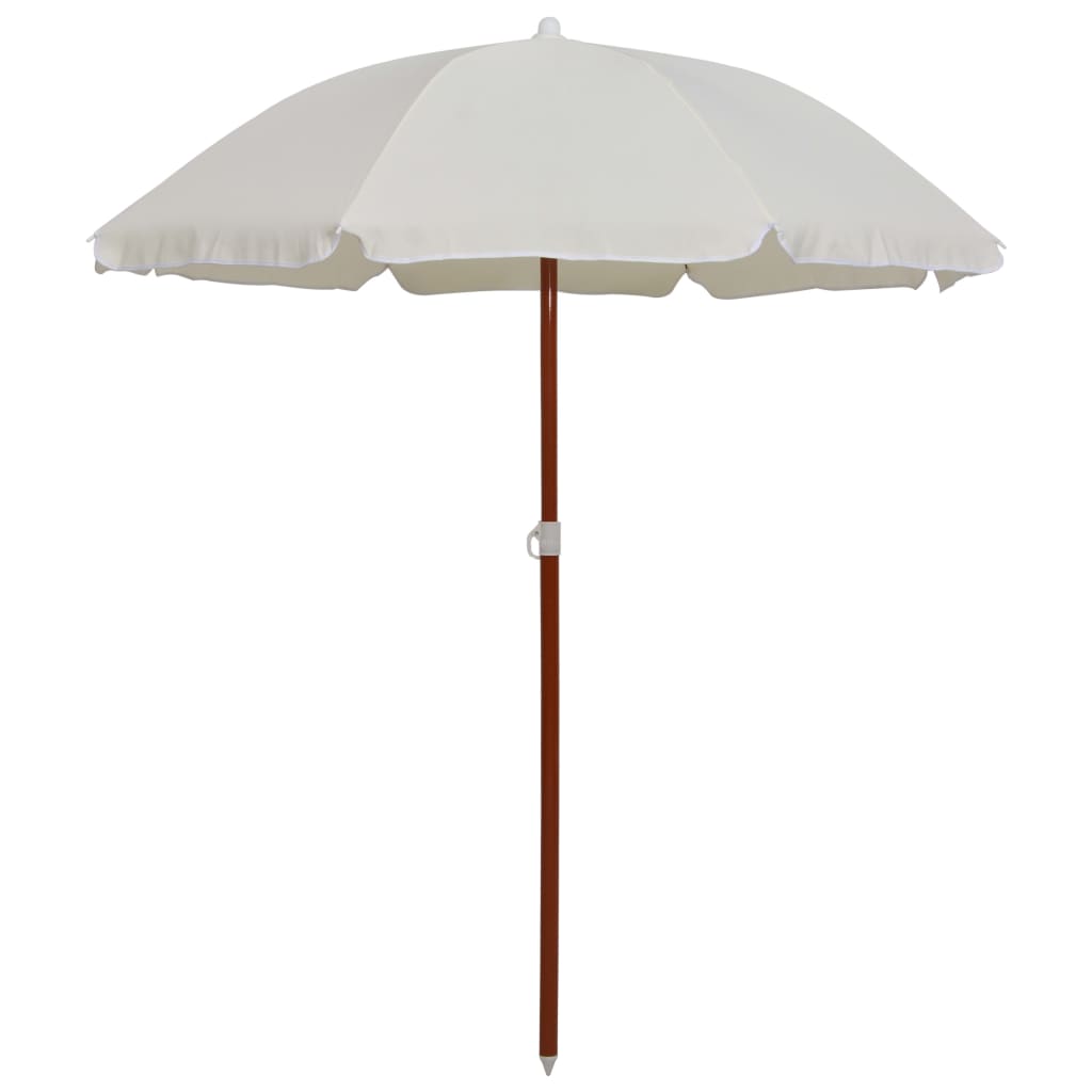 vidaXL Parasol with Steel Pole 70.9" Sand