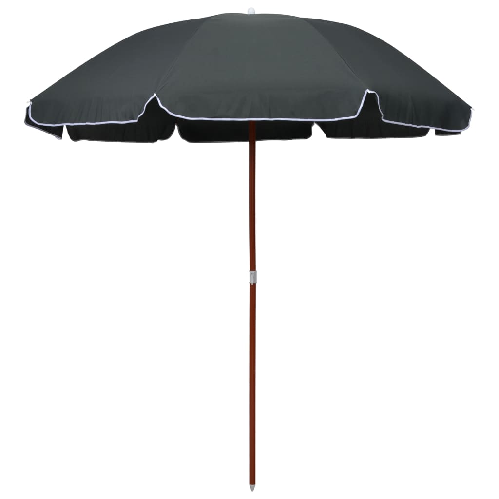 vidaXL Parasol with Steel Pole 94.5" Anthracite