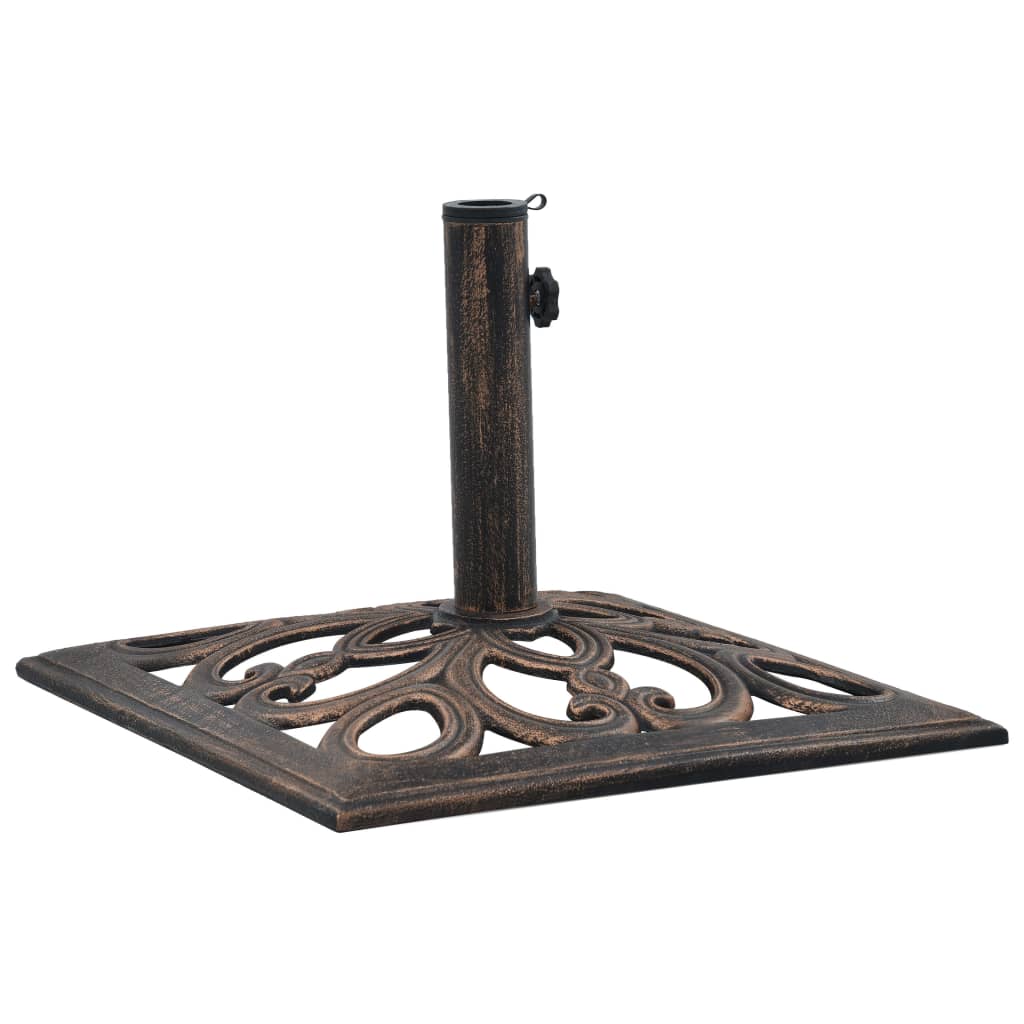 vidaXL Umbrella Base Bronze 26.5 lbs 19.3" Cast Iron